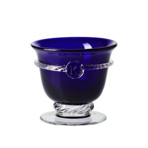 Kryształowa salaterka na nodze HERITAGE Kobalt 17,6 cm