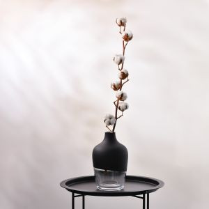 Malowany czarny wazon Fashion 25 cm