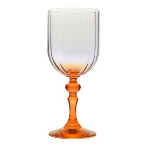 Cieniowane kieliszki do wina BUBBLE z pomarańczową nóżką 300 ml