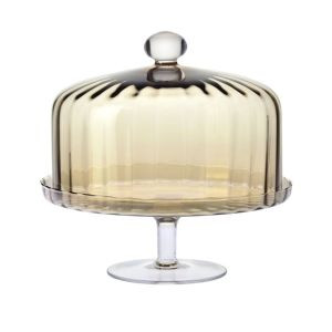 Patera z  kloszem BALLERINA Bronzyt 31,5 cm