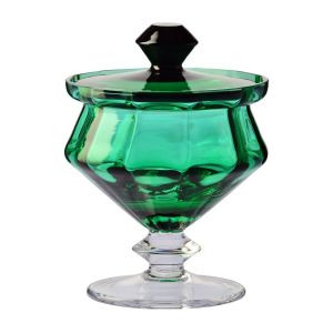 Kryształowa cukiernica HERITAGE Szmaragd 17 cm
