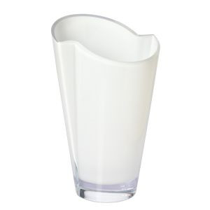 Biały wazon asymetryczny 30 cm