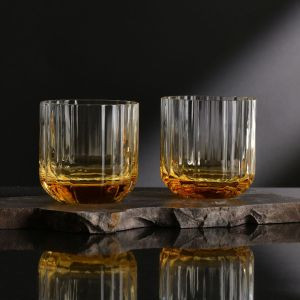 Marszałkowskie szklanki do wody GEMSTONE Bursztyn