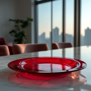 Kryształowy talerz HERITAGE Rubin 34 cm