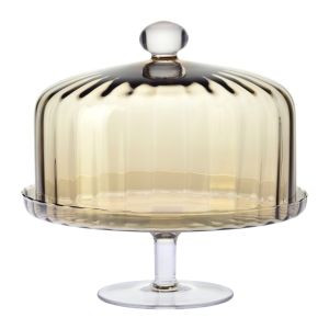 Patera z  kloszem BALLERINA Bronzyt 31,5 cm