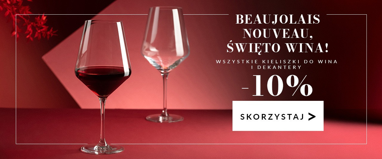 Wszystkie dekantery i kieliszki do wina 10% taniej  | e-sklep Krosno Glass