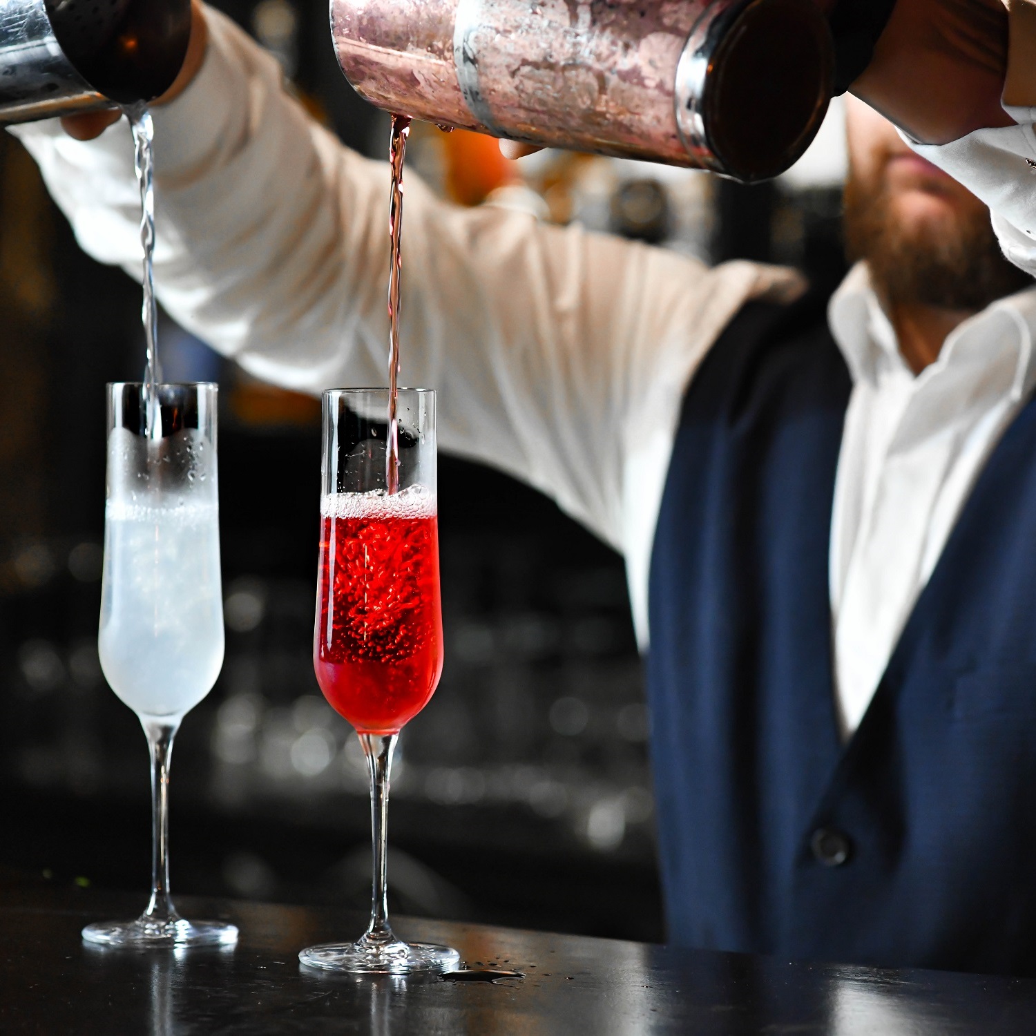 Drink KROSNO FRENCH 75 w kieliszku Shake